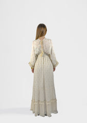 Maxi Dress with Tiered Hem and Shimmer Detail