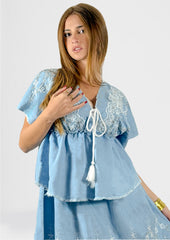 Denim Blossom Dress