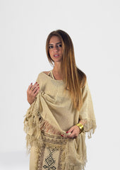 Golden Fringe Poncho