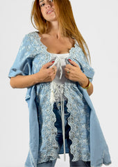 Azure Bloom Kimono