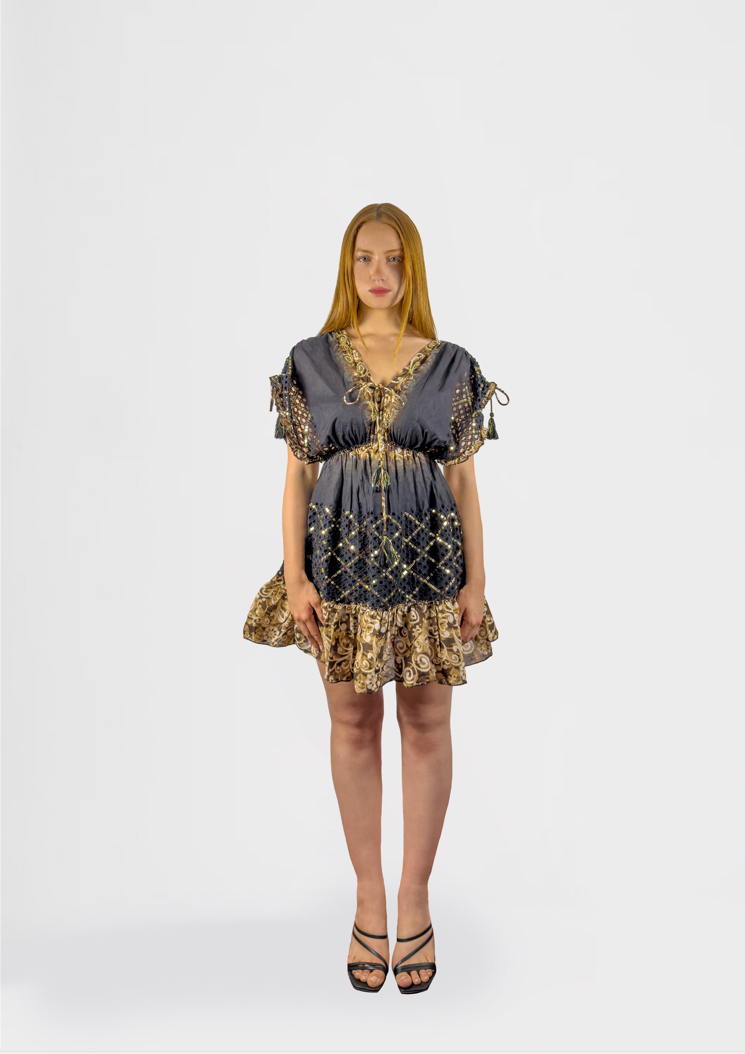 Ophelia Embellished Mini Dress