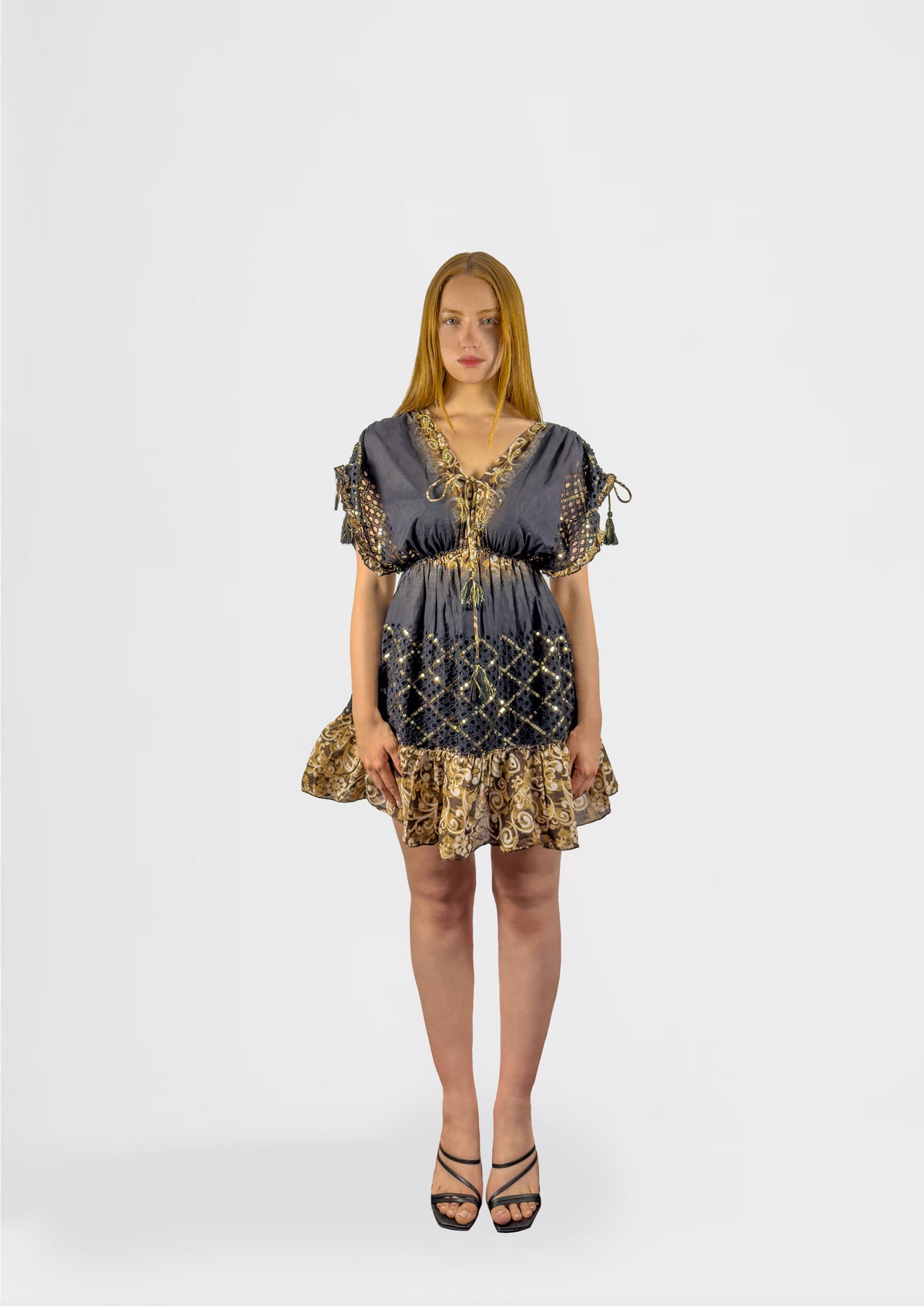 Ophelia Embellished Mini Dress