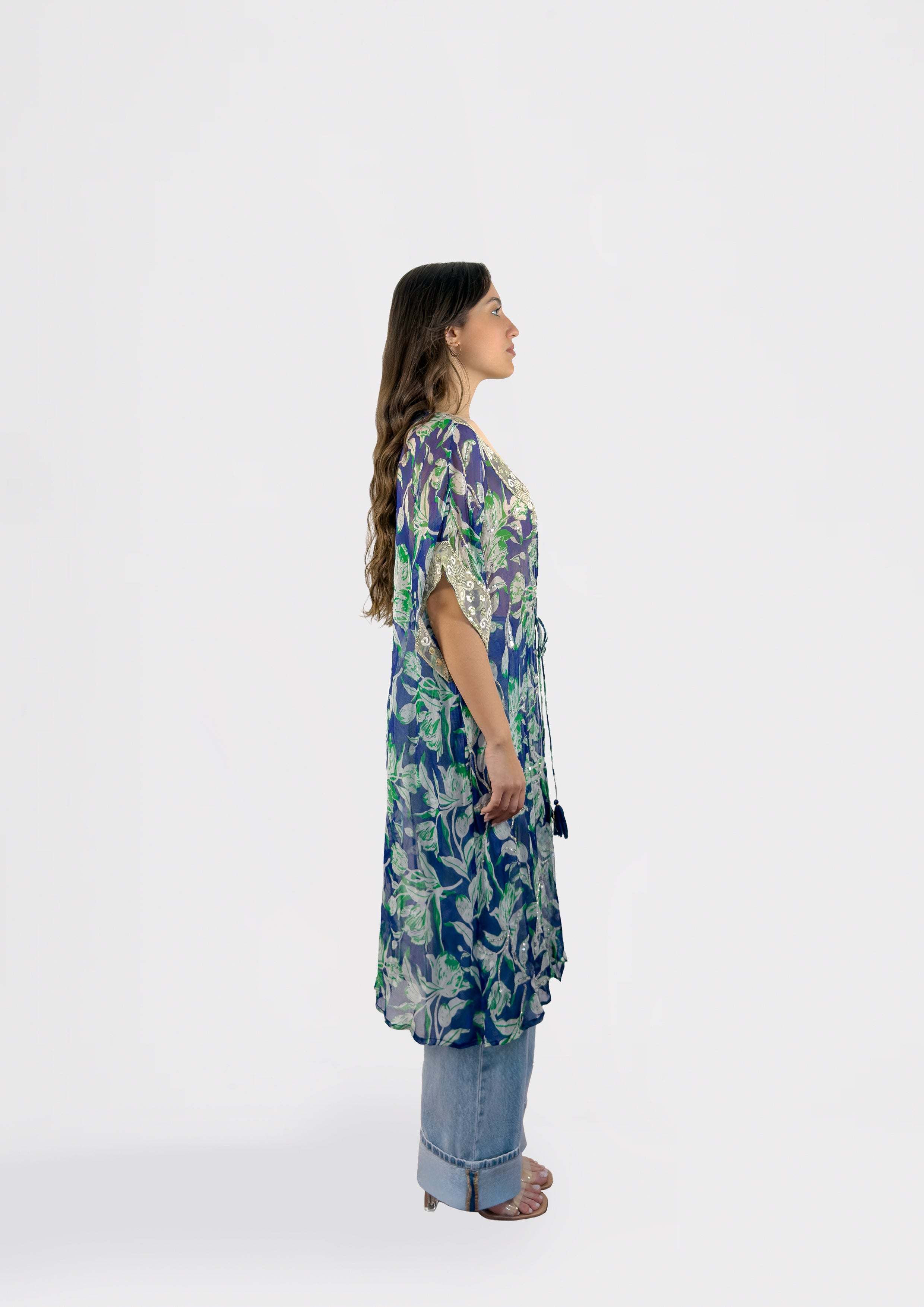 Green Bloom Kaftan